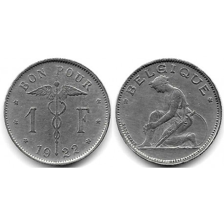 (89) Bélgica. 1922. 1 Franc (EBC)