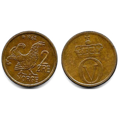 (410) Noruega. 1962. 2 Ore (EBC)