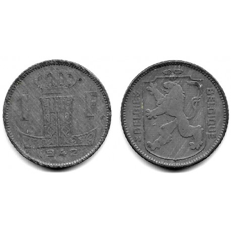 (128) Bélgica. 1942. 1 Franc (BC+)