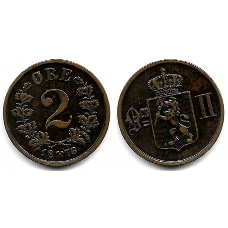 (353) Noruega. 1876. 2 Ore (MBC)
