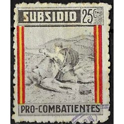 Viñeta. Subsidio Pro-Combatientes. 25 Céntimos (Usado)