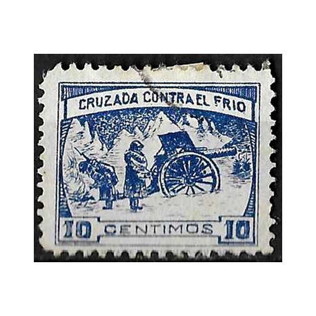 Viñeta. Cruzada contra el Frío. 10 Céntimos (Usado)
