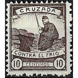 Viñeta. Cruzada contra el Frío. 10 Céntimos (Nuevo, con señal de fijasellos)