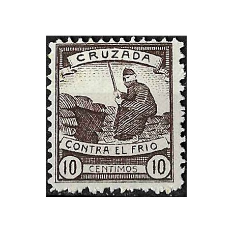 Viñeta. Cruzada contra el Frío. 10 Céntimos (Nuevo, con señal de fijasellos)