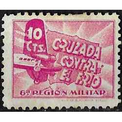 Viñeta. Cruzada contra el Frío. 10 Céntimos (Nuevo, con señal de fijasellos y leve rotura)