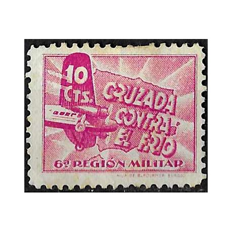 Viñeta. Cruzada contra el Frío. 10 Céntimos (Nuevo, con señal de fijasellos y leve rotura)