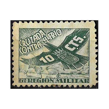 Viñeta. Cruzada conta el Frío. 10 Céntimos (Usado)