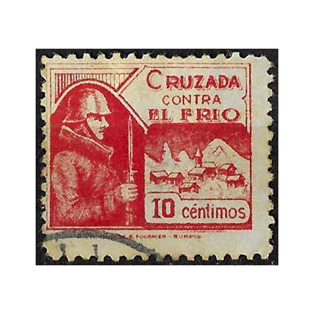 Viñeta. Cruzada contra el Frío. 10 Céntimos (Usado)