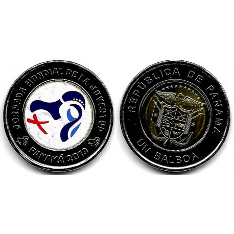 Panamá. 2019. 1 Balboa (SC) Jornada Mundial de la Juventud