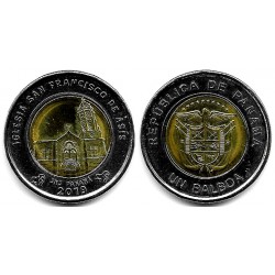 Panamá. 2019. 1 Balboa (SC) Iglesia de San Francisco de Asís