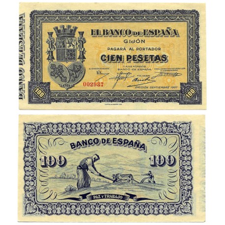 España (II República). 1937. 100 Pesetas (EBC+)