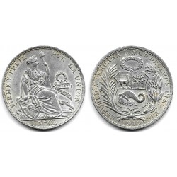 (196.25) Perú. 1915. 1 Sol (EBC) (Plata)