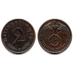 (90) Alemania (III Reich). 1939(A). 2 Reichspfennig (MBC)