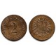 (2) Imperio Alemán. 1875(C). 2 Pfennig (BC-)