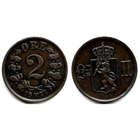 (353) Noruega. 1877. 2 Ore (EBC)
