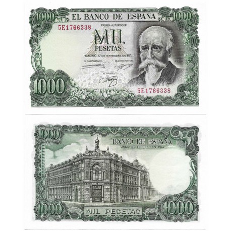Estado Español. 1971. 1000 Pesetas (SC) Serie 5E
