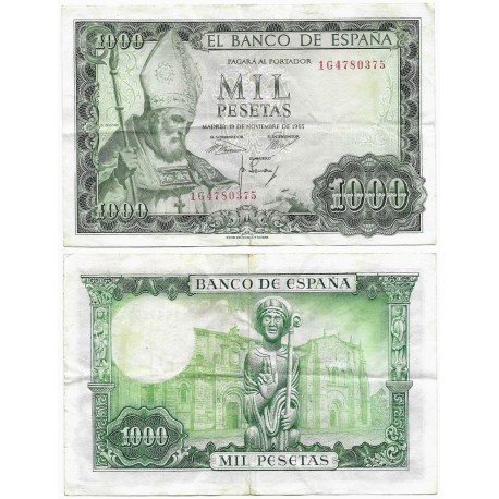 Estado Español. 1965. 1000 Pesetas (MBC-) Serie 1G