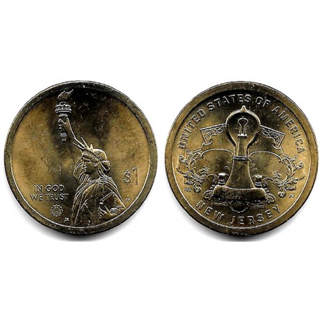 Estados Unidos de América. 2019(P). 1 Dollar (EBC+) New Jersey