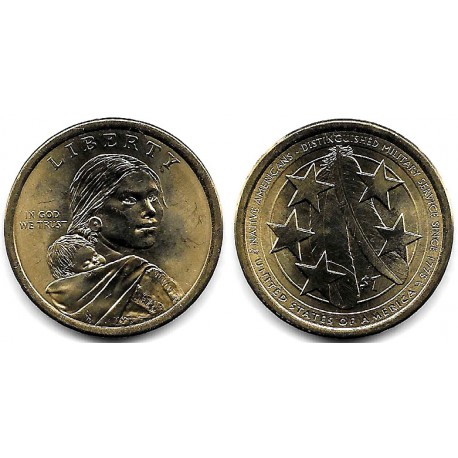 Estados Unidos de América. 2021(D). 1 Dollar (EBC+) Nativos