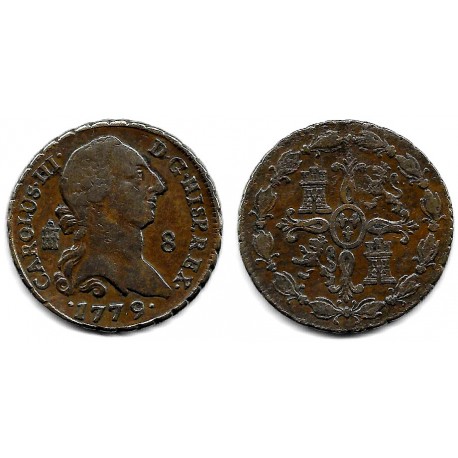 Carlos III. 1779. 8 Maravedí (MBC) Ceca de Segovia