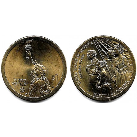 Estados Unidos de América. 2020(P). 1 Dollar (EBC+) South Carolina