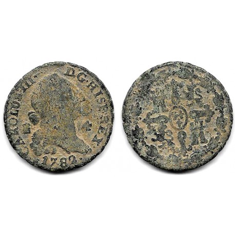 Carlos III. 1782. 4 Maravedí (BC/BC-) Ceca de Segovia