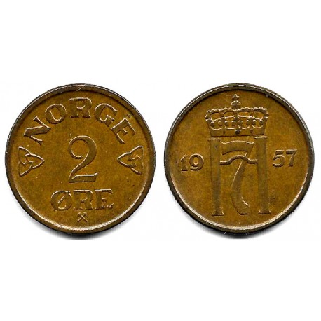 (399) Noruega. 1957. 2 Ore (MBC)