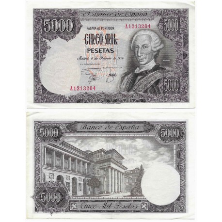 España. 1976. 5000 Pesetas (MBC) Serie A