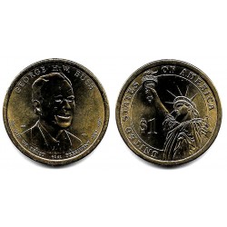 Estados Unidos de América. 2020(D). 1 Dollar (EBC+) George HW Bush