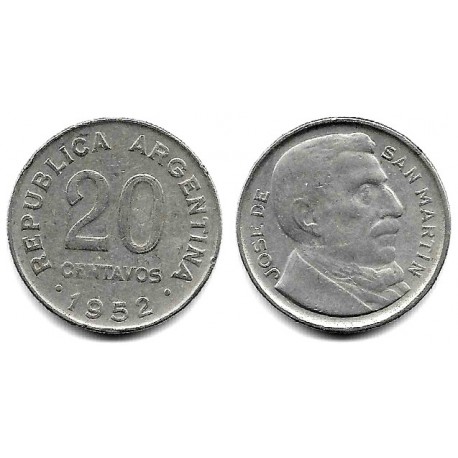 (48) Argentina. 1952. 20 Centavos (MBC)