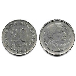 (52) Argentina. 1954. 20 Centavos (MBC)
