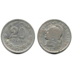 (36) Argentina. 1929. 20 Centavos (RC+)