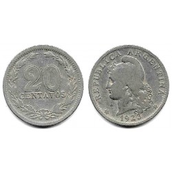 (36) Argentina. 1923. 20 Centavos (BC+)