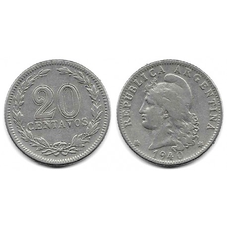 (36) Argentina. 1940. 20 Centavos (BC+)