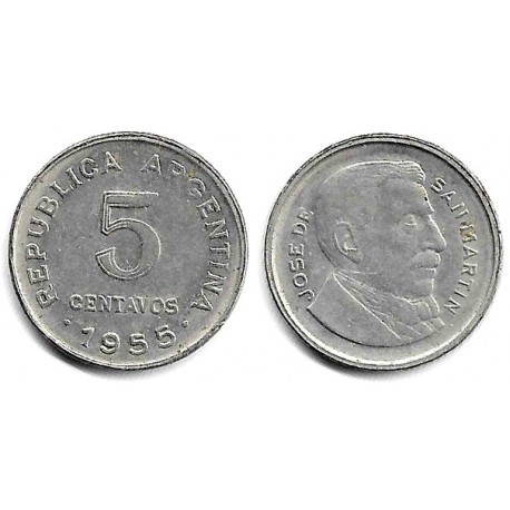 (50) Argentina. 1955. 5 Centavos (MBC)