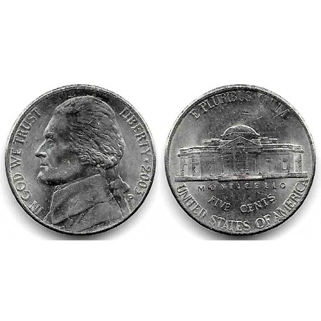 (A192) Estados Unidos de América. 2003(P). 5 Cents (EBC)