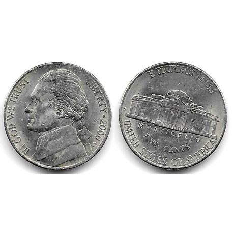 (A192) Estados Unidos de América. 2000(P). 5 Cents (EBC)