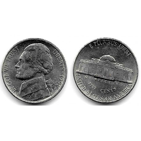 (A192) Estados Unidos de América. 1991(P). 5 Cents (EBC)