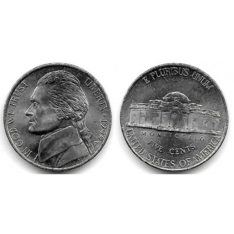 (A192) Estados Unidos de América. 1999(P). 5 Cents (SC)