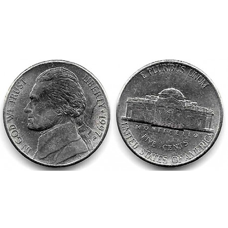 (A192) Estados Unidos de América. 1997(P). 5 Cents (EBC)