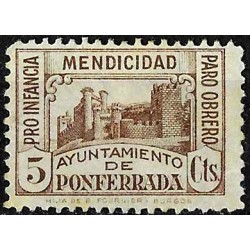 Viñeta. Ponferrada. Mendicidad. 5 Céntimos (Usado)
