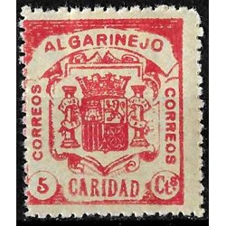 Viñeta. Algarinejo. Caridad. 5 Céntimos (Nuevo, con señal de fijasellos)