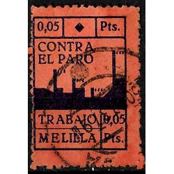 Viñeta. Contra el Paro. Trabajo. Melilla. 0,05 Pesetas (Usado)