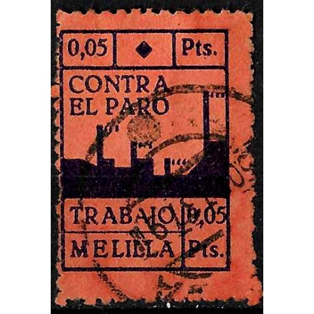 Viñeta. Contra el Paro. Trabajo. Melilla. 0,10 Pesetas (Usado)