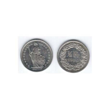 (23a.1) Suiza. 1980. ½ Franc (SC)