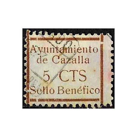 Viñeta. Ayuntamiento de Cazalla. Benéfico. 5 Céntimos (Usado)