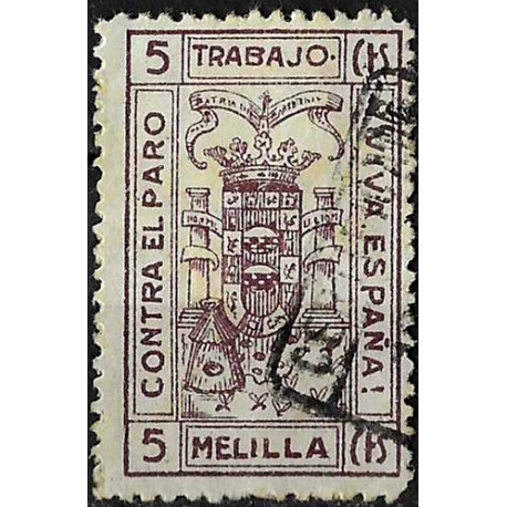 Viñeta. Contra el Paro. Trabajo. Melilla. 5 Céntimos (Usado)