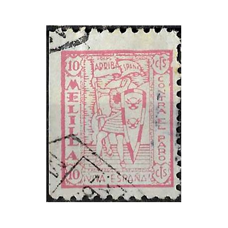 Viñeta. Contra el Paro. Melilla. 10 Céntimos (Usado)