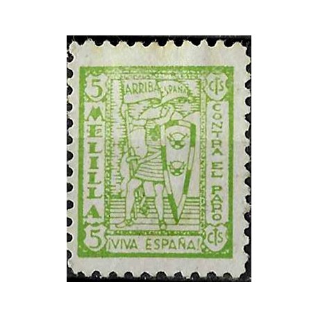 Viñeta. Contra el Paro. Melilla. 5 Céntimos (Usado)