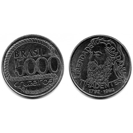 (625) Brasil. 1992. 5000 Cruzeiros (EBC+)